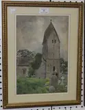 Dorothy Lloyd, Old Saxon Church, Sompting, Sussex, watercolour
