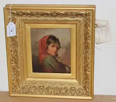 Charles Halkerston, Portrait of Jessie Woolford, the artist's niece, oil on panel