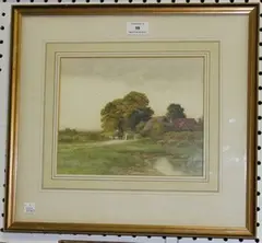 Curtis Duassut, Country Scene, watercolour