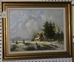 Raymond Campbell, Winter Landscape, oil on canvas