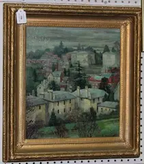 Ruth van Ruyckevelt, View across Rooftops, 1956, oil on panel