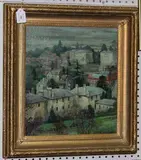 Ruth van Ruyckevelt, View across Rooftops, 1956, oil on panel