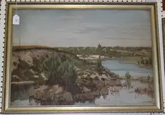 Amy Atkinson, The Heath at Frensham, Surrey, oil on canvas