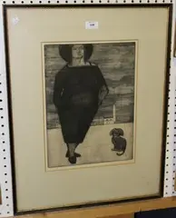 Vernon Gibberd, Italian Visit, monochrome etching