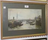 Ada M. Williams, London Bridge, watercolour