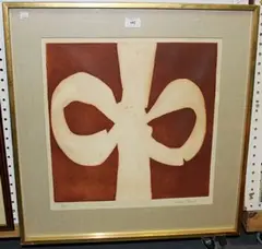Derrick Greaves, Abstract, sepia aquatint