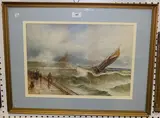 Joseph Eaman, Beating for Harbour, watercolour