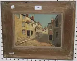 G.L. Crump, View of a Backstreet, oil on panel
