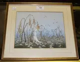 Jane Finch, Young Girl in a Fantasy Landscape, watercolour
