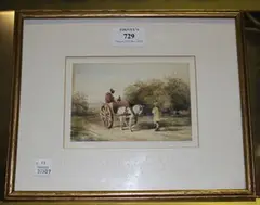 John Berney Chrome, Horse and Cart, watercolour