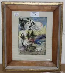 Mary Wykeham, Composition, watercolour and ink