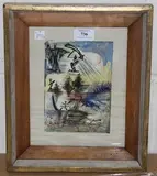 Mary Wykeham, Composition, watercolour and ink