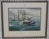 Richard Mark Myers, The Newlyn Lifeboat …, watercolour
