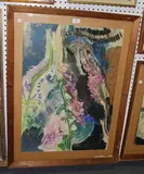 Claire Spencer, Foxgloves, pastel