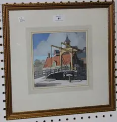 Edward James Ashenden, Oude Kerk, Amsterdam, watercolour