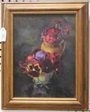 Gillian Whaite, Pansies and Pinks, 1964, oil on board