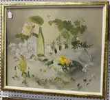 Gillian Whaite, Interlacing Leaves and Flowers, oil on board