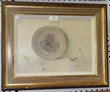 Gillian Whaite, Early Flowers and Alphabet Plate, oil on board