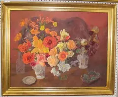 Gillian Whaite, Bouquets of June Flowers, oil on canvas