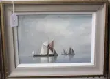 Vavasour Hammond, Sailing Boats in Calm Waters, oil on board