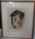 Patrick Millard, Edward' (Portrait of the Boy), charcoal