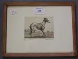 Geoffrey Sparrow, Fly - a Whippet, hand-coloured etching