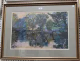 David Napp, The Moat House Charing, chalk pastel