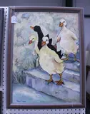 Madge Bright, Ducklings at Play, oil on canvas