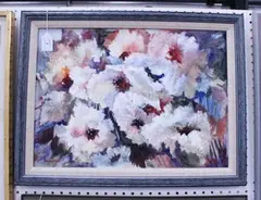 Madge Bright, Study of Flowers, oil on canvas