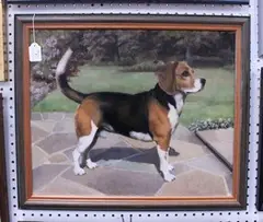 W.T. Cooper, Glen' (Portrait of a Beagle), oil on canvas
