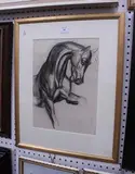 James Stroudley, Study of a Horse, chalk drawing