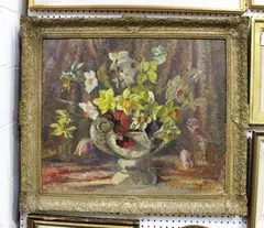 Winifred M. Dexter, Spring' (Still Life Study of Flowers), oil on canvas