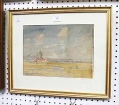 Arthur Angell, View of a Windmill, watercolour