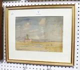 Arthur Angell, View of a Windmill, watercolour