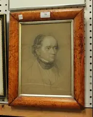 Leonard Charles Wyon, William Kingdon' and 'Ann Phillipps Kingdon, 1846, a pair of pencil drawings heightened with chalk