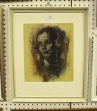 T. O'Donnell, Head Study of a Woman, mixed media on paper