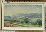 R.H. Mecolf, Lac de Bienne, Ile de St. Pierre, Switzerland, oil on canvas