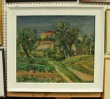 Ernst Frey, Ligornetto Ticino, 1947, oil on canvas