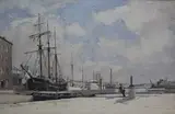 Edgar Thomas Holding, The Old Lock at Southwick, watercolour