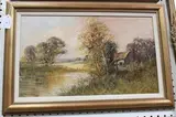 F. E. Jamieson, View of a Riverside Cottage, oil on canvas