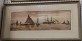 Richard Henry Nibbs, Coastal View and Boats moored in an Estuary