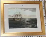 Howard Birchmore, Light on the Water - A 50 Gun Ship On Patrol Off Ushant, 2002, watercolour and gouache