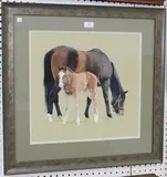 Wendy Galvin, Mare and Foal, pencil and pastel