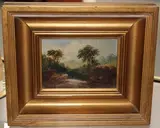 J. Horer, At Weir, oil on board