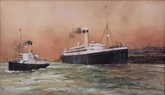 William Minshall Birchall, Out with the turn of the tide, 1912, watercolour with gouache