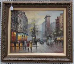 Paris Street Scene by Walter Sita, oil on canvas, sold May 2015