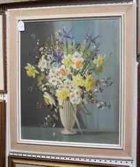 A. Nikolsky, Spring Flowers, 1960, oil on canvas