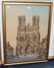 William Herdman, Cathedral Rheims, 1877, watercolour