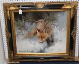 Arnold Schatz, Study of a Fox in the Snow, oil on canvas