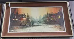 Ron Folland, French Waterway, oil on canvas